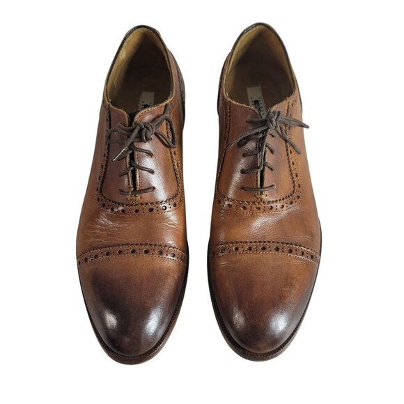 Joseph Abboud Oxford Dress Shoes Brown Size 10 Lace Up Cap Toe #00592 Owings - Picture 3 of 13